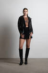 Trixie Black Faux Leather Moto Jacket