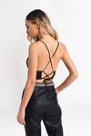 Truth or Dare Black Cropped Tank Top