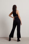 Very Busy Black High Waist Seamed Trousers