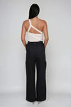 Work the Edge High Waisted Wide Leg Trouser - Black