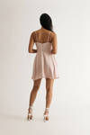 Isabelle Cowl Neck Skater Mini Dress - Blush
