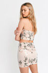 Back In Action Blush Multi Embroidered Mini Skirt