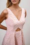Sweet Escape V-Neck Cutout Mini Dress - Blush