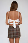 Timeless Check Plaid Skort - Brown