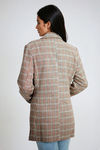 Vintage Edge Houndstooth Blazer - Brown