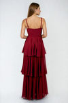 Sweet Like Honey Tiered Sweetheart Maxi Dress - Burgundy