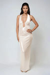 Tempt Me Plunging Sequin Maxi Dress - Champagne