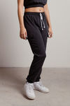 Another Listen Crop Top and Sweatpants Lounge Set - Charcoal