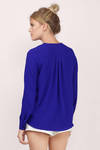 Loveletter Cobalt Chiffon Blouse