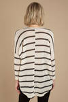 Blurred Lines Cream & Black Striped Long Sleeve Top