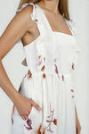 Bloom Bright Floral Tie-Back Maxi Dress - Cream Brick