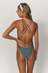 Next To You Dusty Teal Strappy Monokini