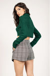 Say You Will Emerald Cropped Turtleneck Sweater