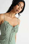 Nothing Like Summer Green Floral Tie Front Mini Dress