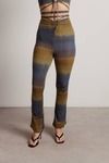 Fun Night Out Grey Multi Ruched Waist Ties Pants