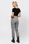Chilled Heather Grey Lace Up Joggers