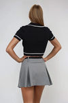 Classic Edge Pleated Skort - Heather Grey