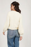 As You Wish Ivory Fuzzy Sweater Top