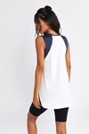 Go With Me Ivory & Blue Tank