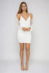 Glow Forward Long Sleeve Bolero Mini Dress - Ivory