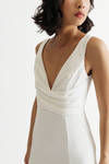 Lupita Ivory Sleeveless Bodycon Slit Maxi Dress