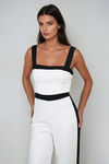 Modern Frame Colorblock Jumpsuit - Ivory