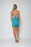 Style Icon Pleated Tube Mini Dress - Jade