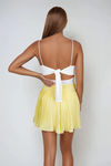 Fair Bloom Pleated Mini SKirt - Lemon