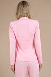 Risky Business Light Pink Fitted Blazer