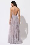 Analise Lilac Plunging Floral Maxi Dress