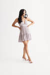 Camryn Lilac Tiered Babydoll Mini Dress