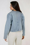 Modern Icon Cropped Denim Jacket - Lt Denim