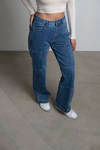 Marina Del Rey Medium Wash Stitch Wide Leg Jeans