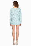 Krista Crochet Sweater - Mint