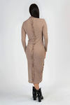 Prairie Allure Long Sleeve Knit Maxi Dress - Mocha