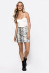 Bianca Multi Faux Leather Snake Print Skirt
