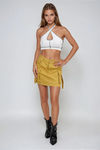 City Rebel Cargo Mini Skirt - Mustard Yellow