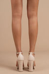 Nellie Nude Ankle Strap Heels