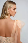Shine Like This Deep V Glitter Maxi Dress - Nude Silver