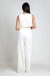 City Vibes Vest Top and Cargo Pants Set - Off White