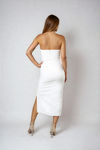 Eyes Closed Mesh Hook Midi Dress - Off White