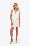 Lorelei Button Up A-line Mini Dress - Off white
