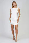 Side Glance O-Ring Side Cutout Mini Dress - Off White
