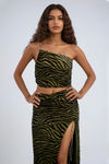 Wild Affair Velvet Mesh Maxi Dress - Olive Black