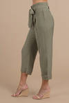 J.O.A. Venture Casual Olive Paperbag Waist Pants