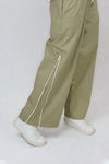 Wide Zip Vibe Drawstring Pants - Olive