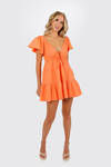 Eleanora Orange Serene Mini Dress