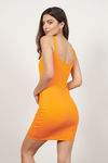 Krya Orange Bodycon Dress