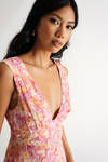 Onto The Next Orange Multi Floral Mini Dress