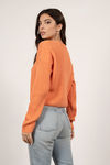 Sammy Orange Ribbed Sweater